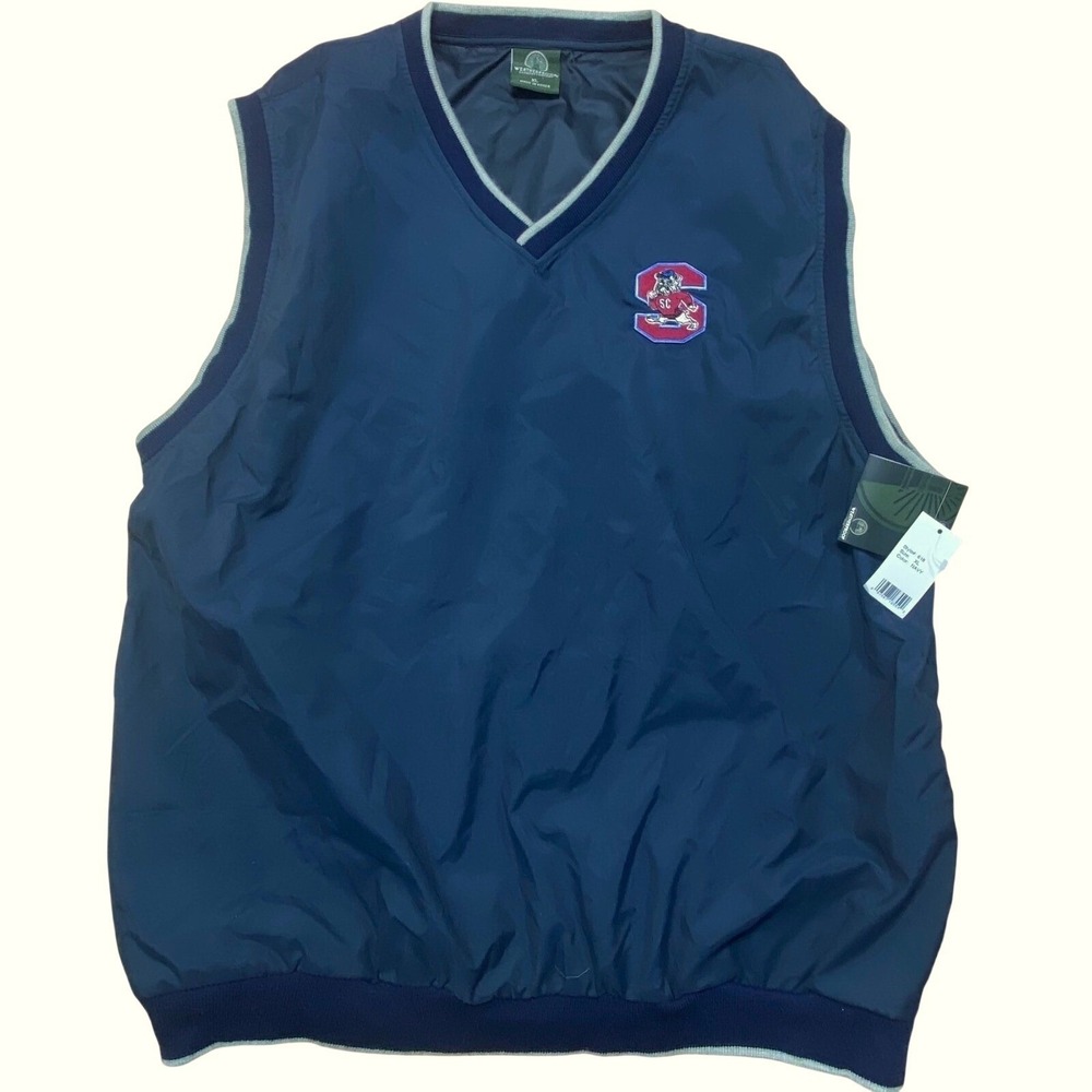 South Carolina State University Bulldogs Vest Mens XL Navy Weatherproof NWT